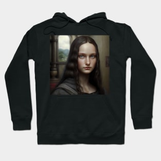 Mona Lisa Medieval Teen Portrait Hoodie